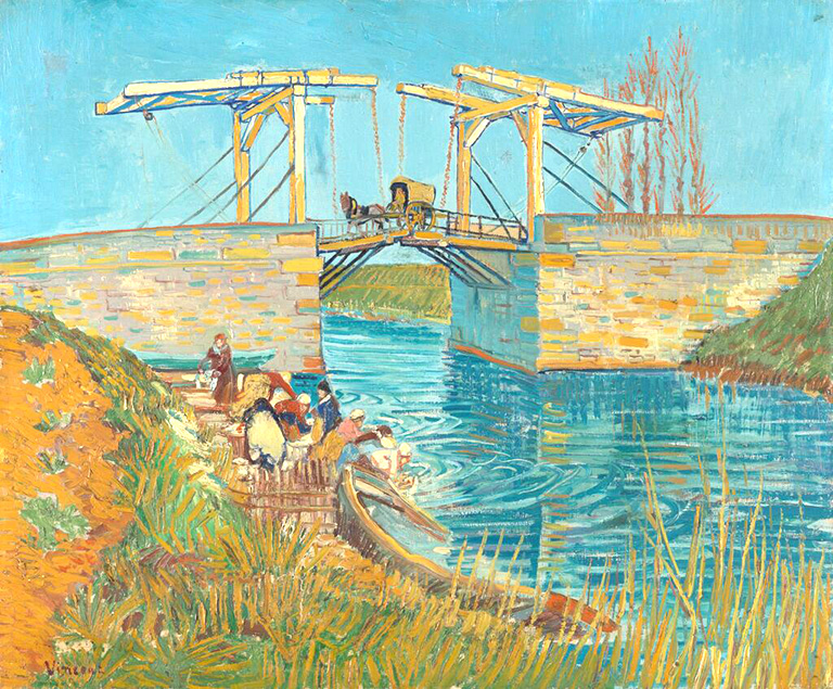Die Brücke von Arles, ein Mesiterwerk von Vinzens van Gogh